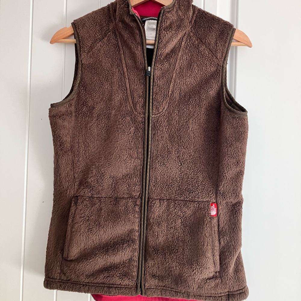 Brown Fleece North Face Vest